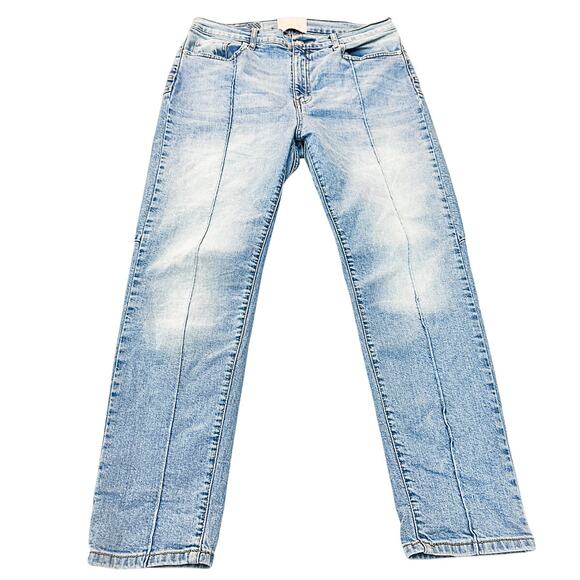 Revice Venus Flares Light Wash Denim Jeans Seam Detailed Zip Fly Size 32 - Picture 2 of 8